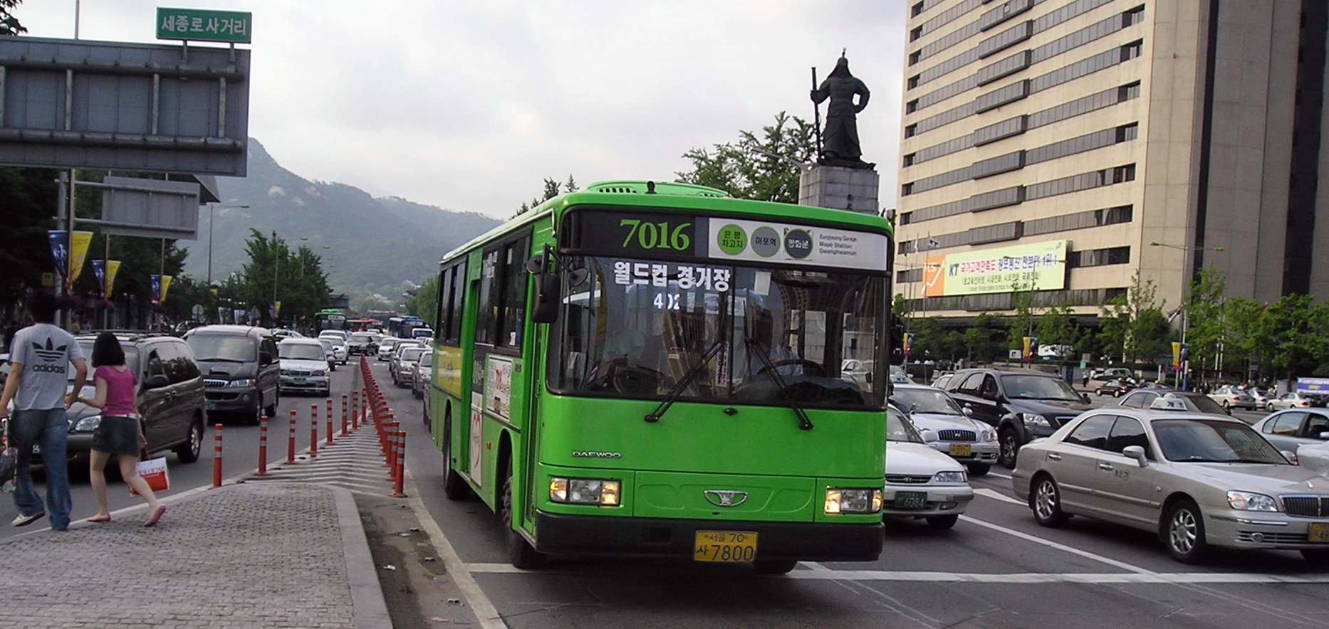 Seoul city bus on the road