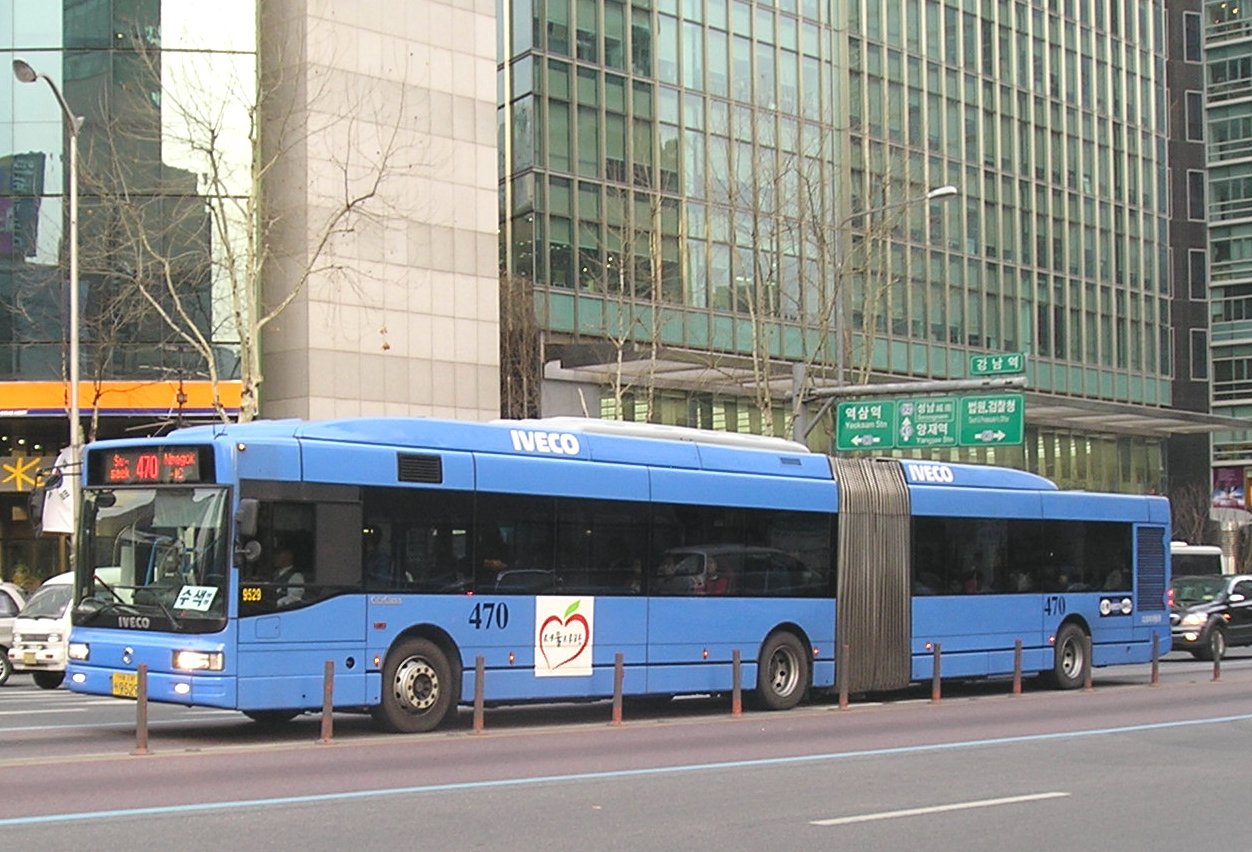 Seoul blue city bus