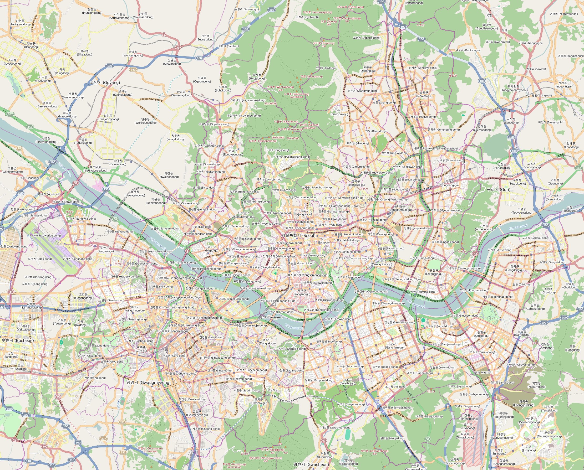 Street map of Seoul