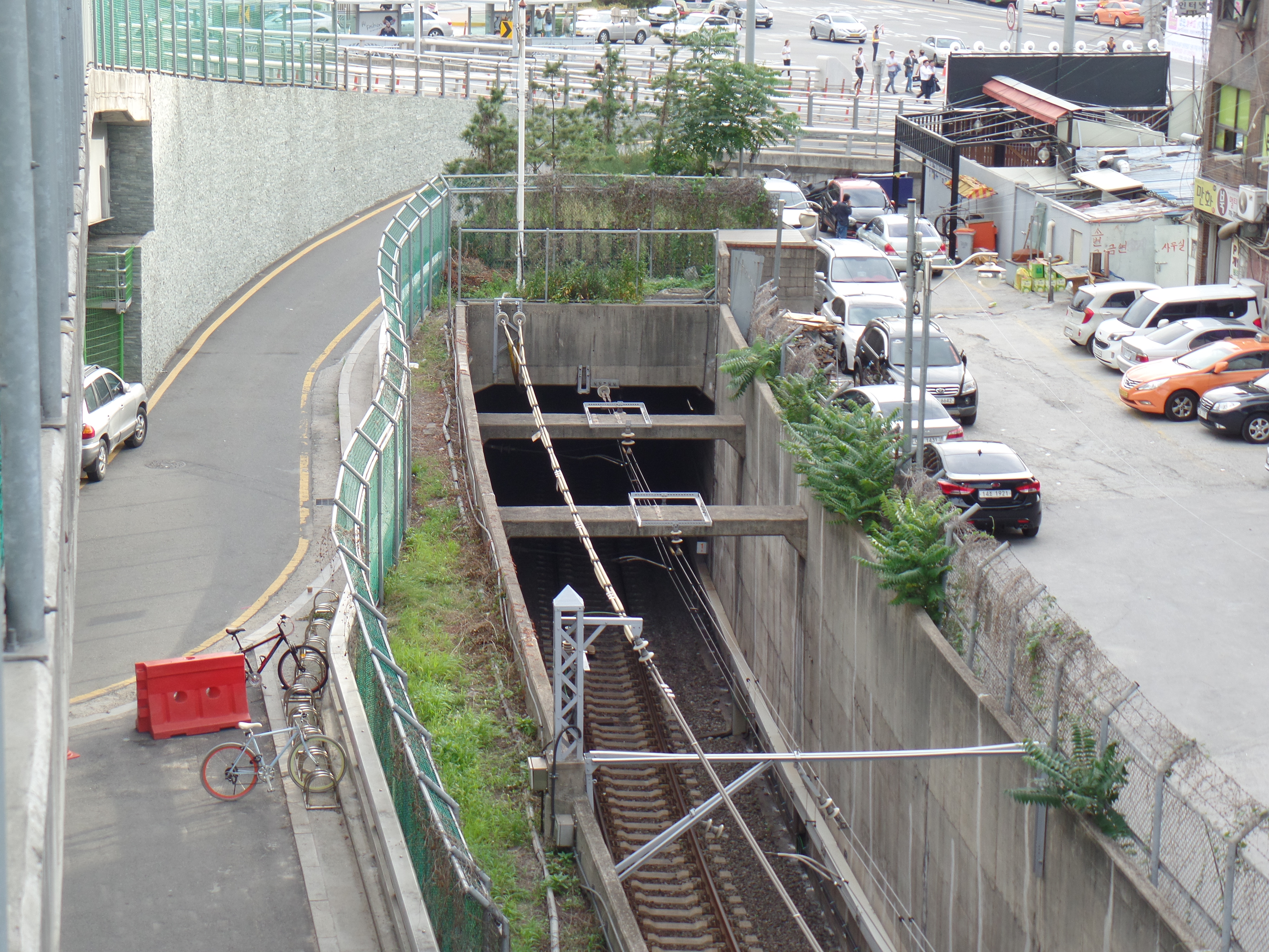Seoul Metro Line 1 underground exit in Cheongnyangni